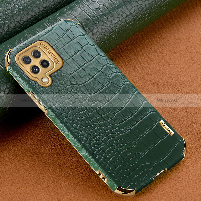 Soft Luxury Leather Snap On Case Cover for Samsung Galaxy A22 4G Green