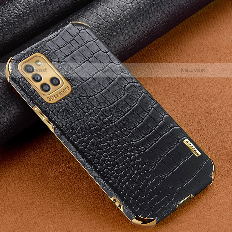 Soft Luxury Leather Snap On Case Cover for Samsung Galaxy A31 Black