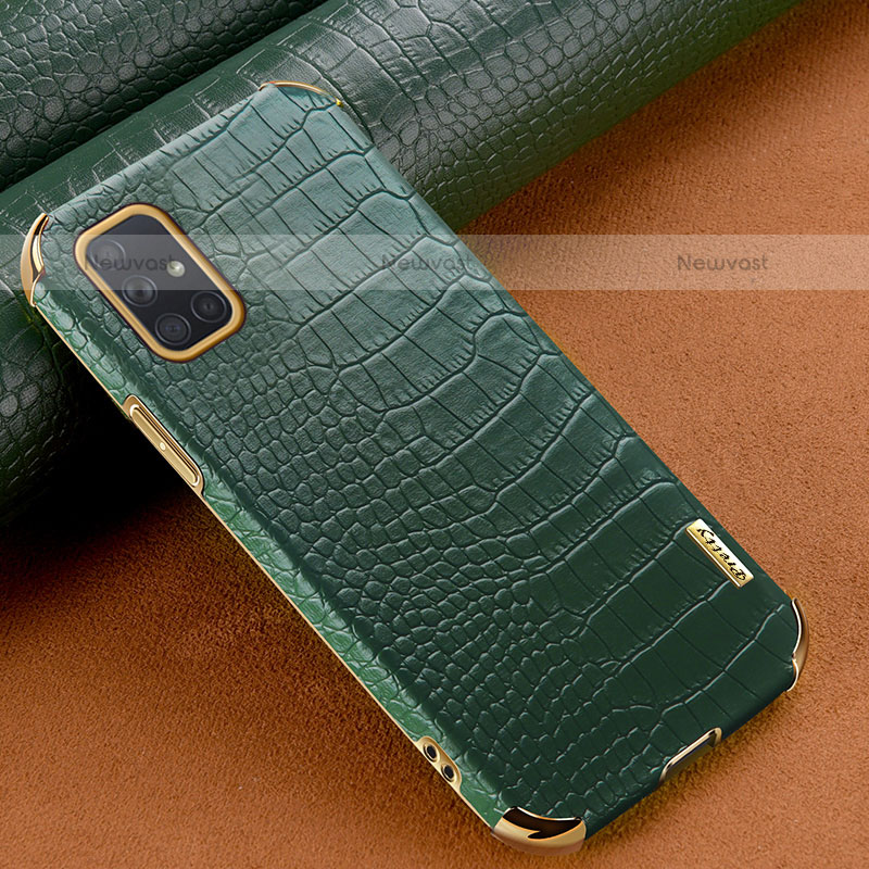 Soft Luxury Leather Snap On Case Cover for Samsung Galaxy A71 4G A715 Green