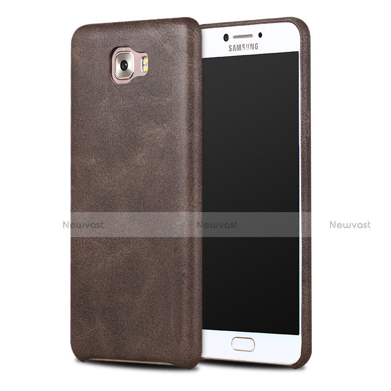 Soft Luxury Leather Snap On Case Cover for Samsung Galaxy C5 Pro C5010