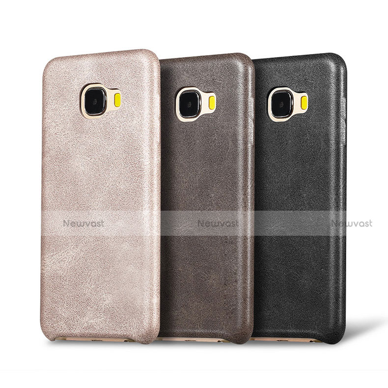 Soft Luxury Leather Snap On Case Cover for Samsung Galaxy C7 Pro C7010