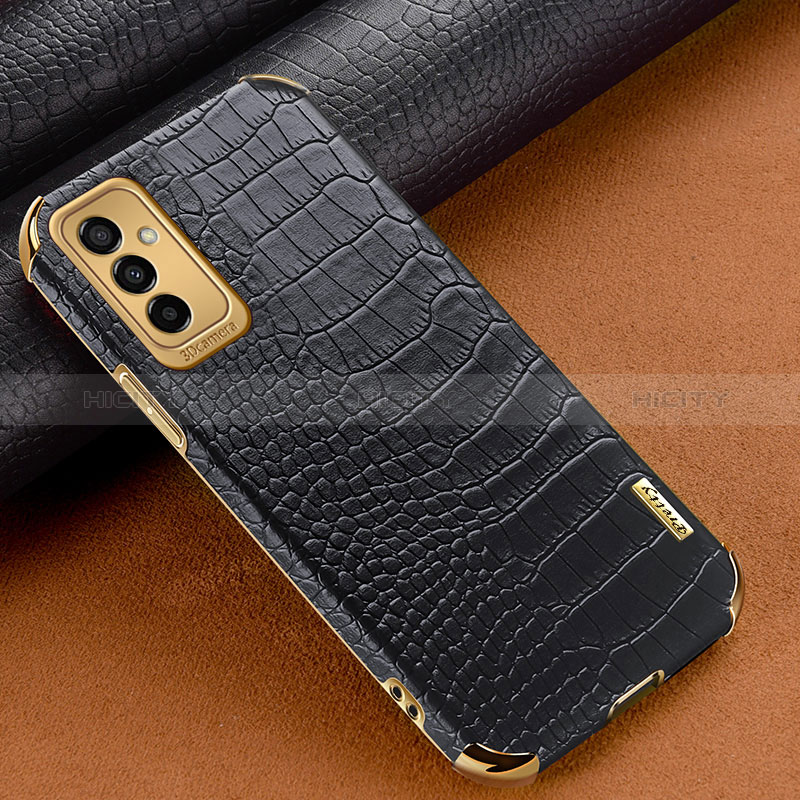 Soft Luxury Leather Snap On Case Cover for Samsung Galaxy F23 5G Black