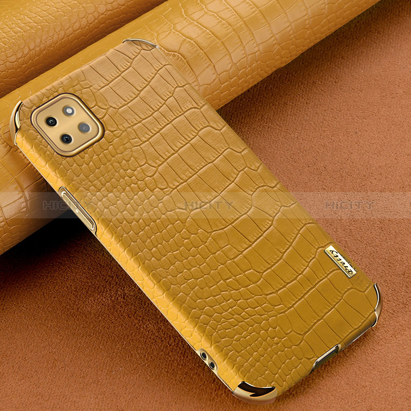 Soft Luxury Leather Snap On Case Cover for Samsung Galaxy F42 5G Yellow