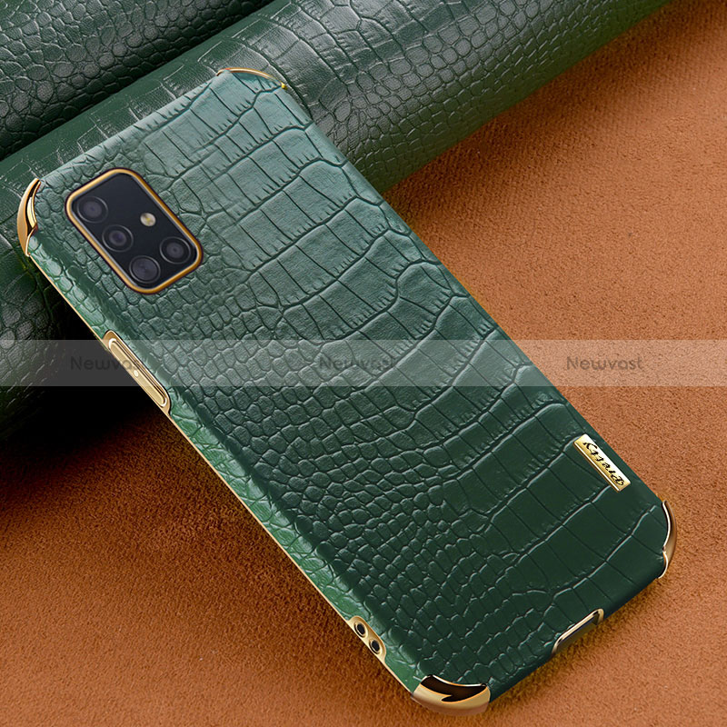 Soft Luxury Leather Snap On Case Cover for Samsung Galaxy M40S Green