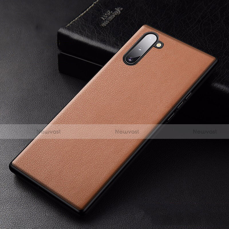 Soft Luxury Leather Snap On Case Cover for Samsung Galaxy Note 10 Orange