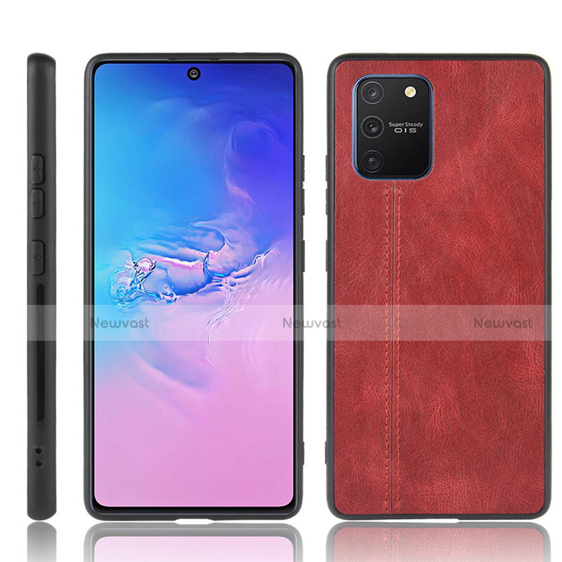 Soft Luxury Leather Snap On Case Cover for Samsung Galaxy S10 Lite Red