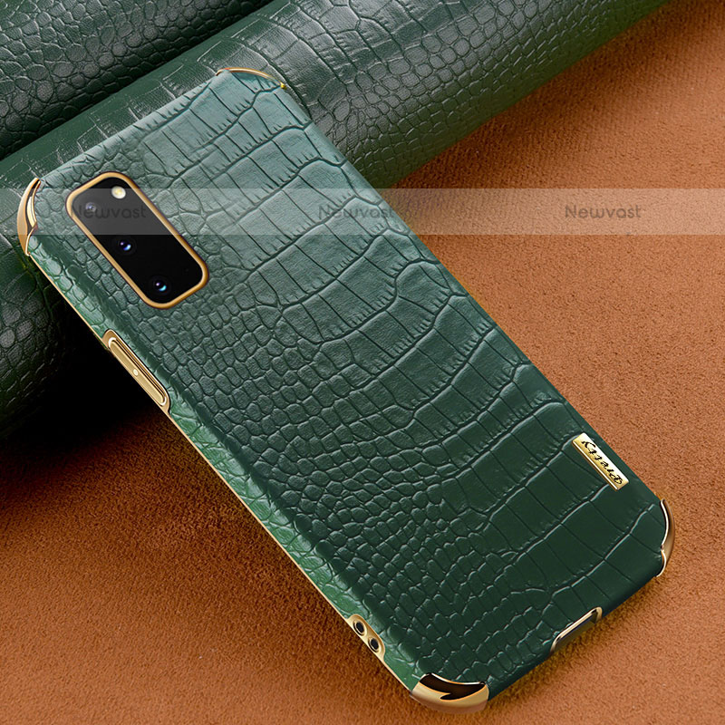 Soft Luxury Leather Snap On Case Cover for Samsung Galaxy S20 Green