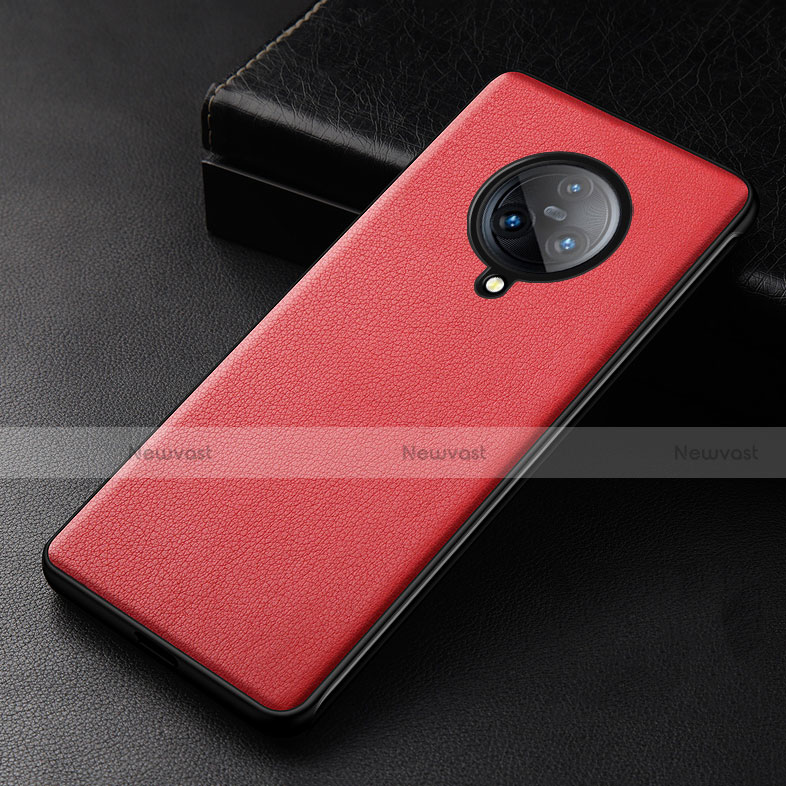 Soft Luxury Leather Snap On Case Cover for Vivo Nex 3S Red