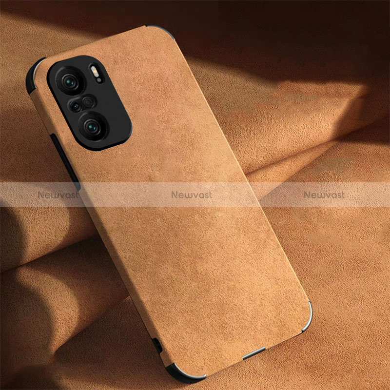 Soft Luxury Leather Snap On Case Cover for Xiaomi Mi 11i 5G Brown