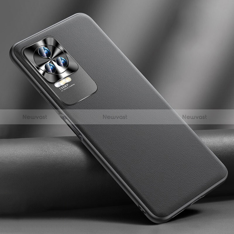 Soft Luxury Leather Snap On Case Cover for Xiaomi Redmi K40S 5G Black