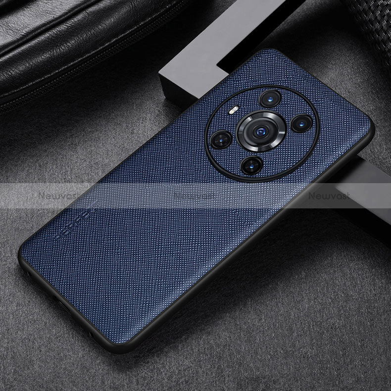 Soft Luxury Leather Snap On Case Cover GS1 for Huawei Honor Magic3 5G Blue