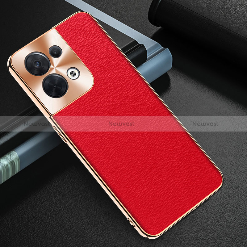 Soft Luxury Leather Snap On Case Cover GS1 for Oppo Reno9 Pro 5G Red