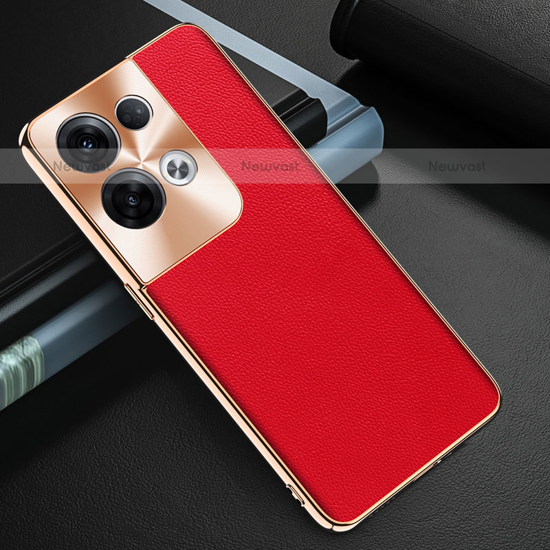 Soft Luxury Leather Snap On Case Cover GS1 for Oppo Reno9 Pro+ Plus 5G Red