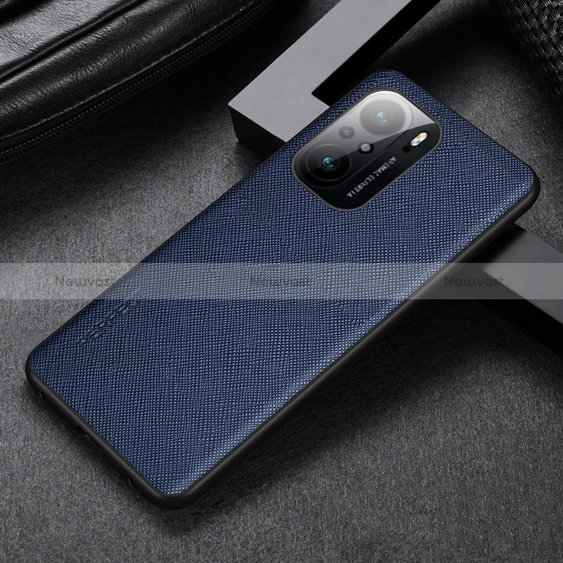 Soft Luxury Leather Snap On Case Cover GS1 for Xiaomi Mi 11i 5G Blue