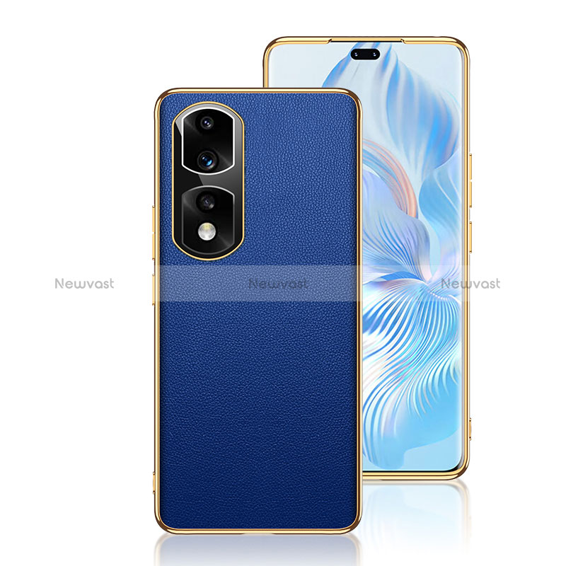 Soft Luxury Leather Snap On Case Cover GS2 for Huawei Honor 90 Pro 5G Blue