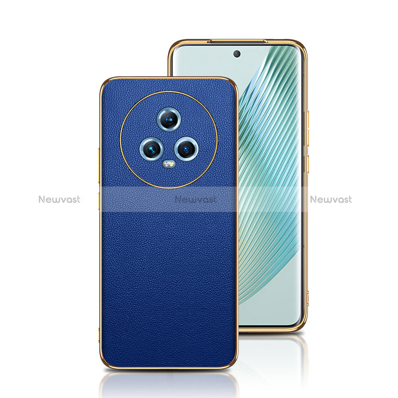 Soft Luxury Leather Snap On Case Cover GS2 for Huawei Honor Magic5 5G Blue