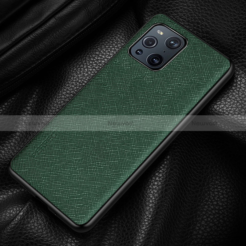 Soft Luxury Leather Snap On Case Cover GS2 for Oppo Find X3 5G Green