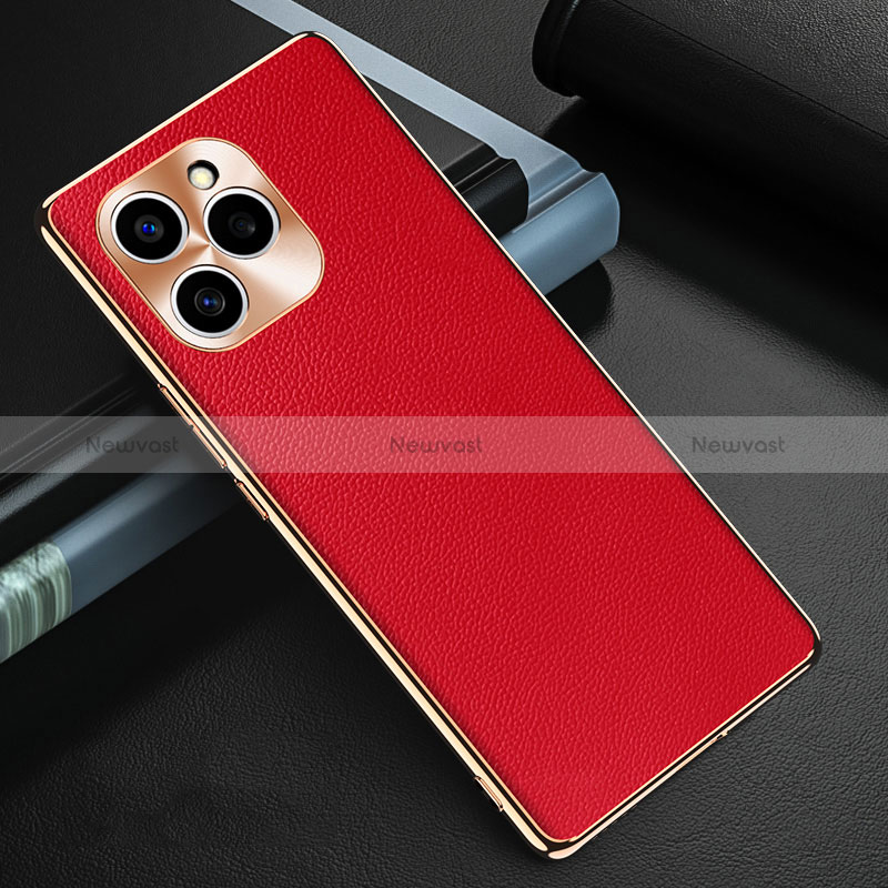 Soft Luxury Leather Snap On Case Cover GS3 for Huawei Honor 60 SE 5G Red