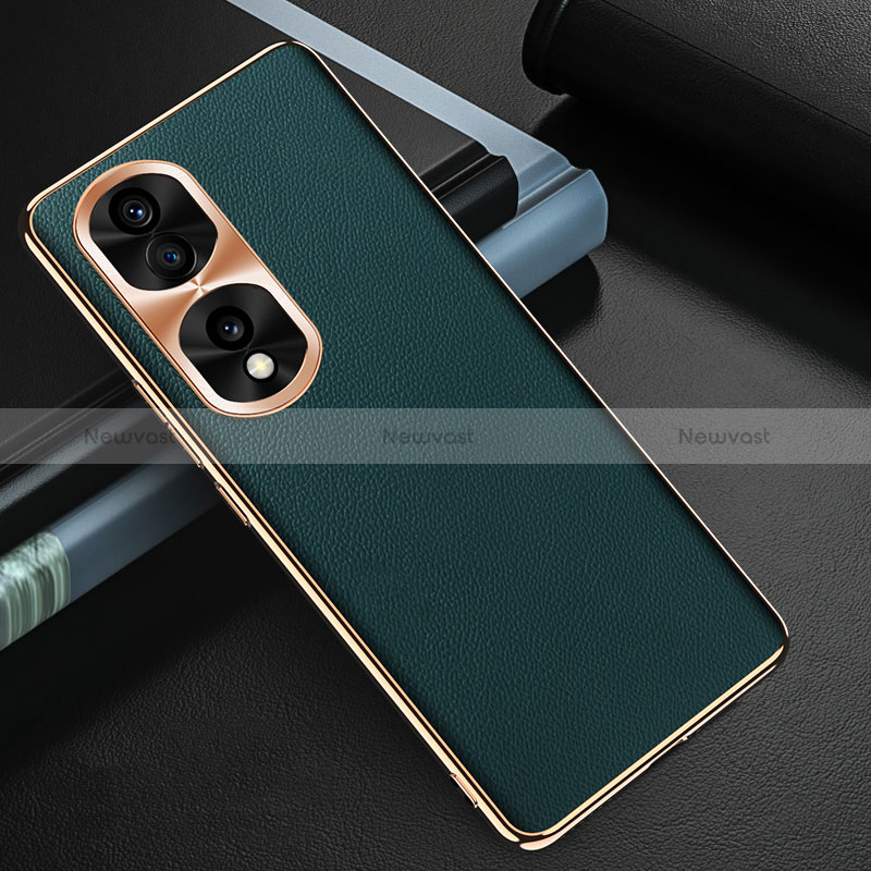 Soft Luxury Leather Snap On Case Cover GS3 for Huawei Honor 70 Pro 5G Green