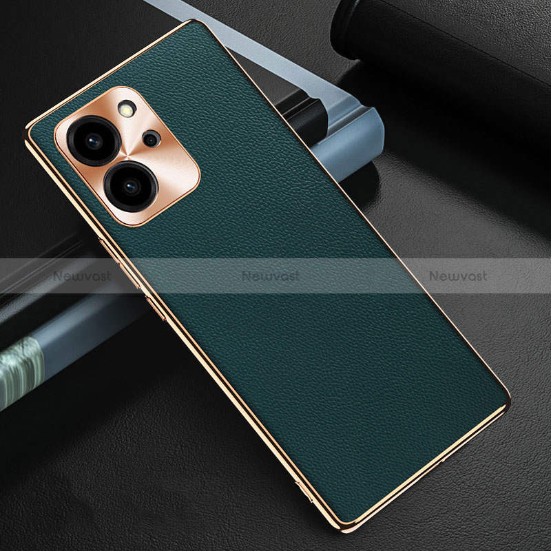 Soft Luxury Leather Snap On Case Cover GS3 for Huawei Honor 80 SE 5G Green