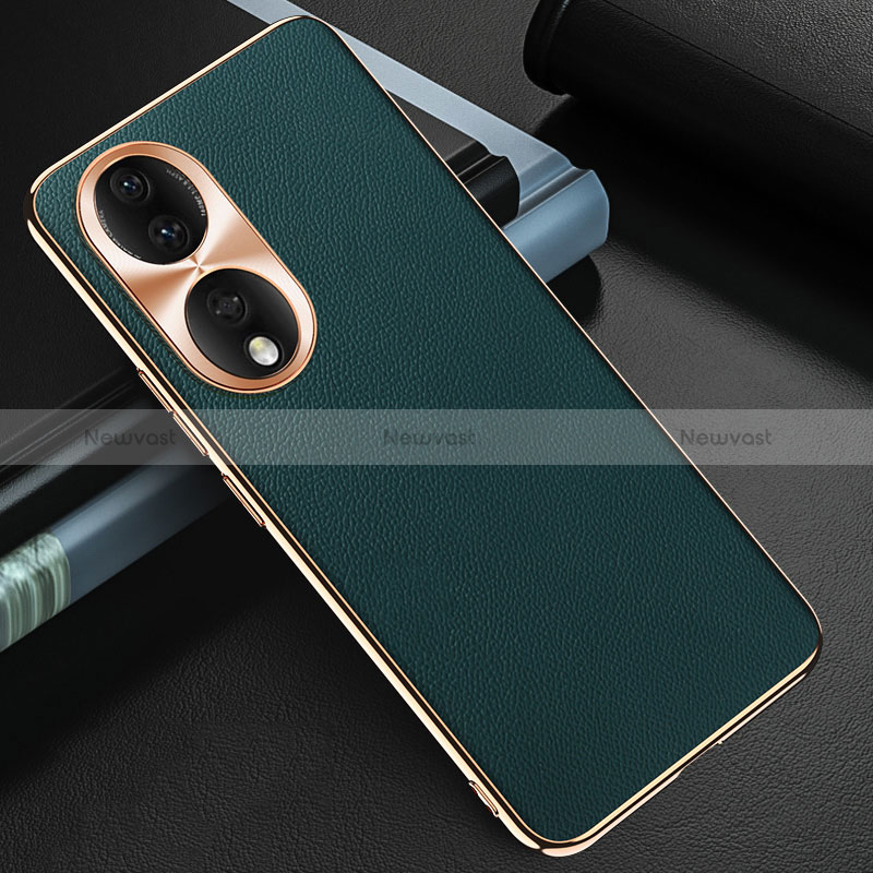 Soft Luxury Leather Snap On Case Cover GS3 for Huawei Honor 90 5G Green