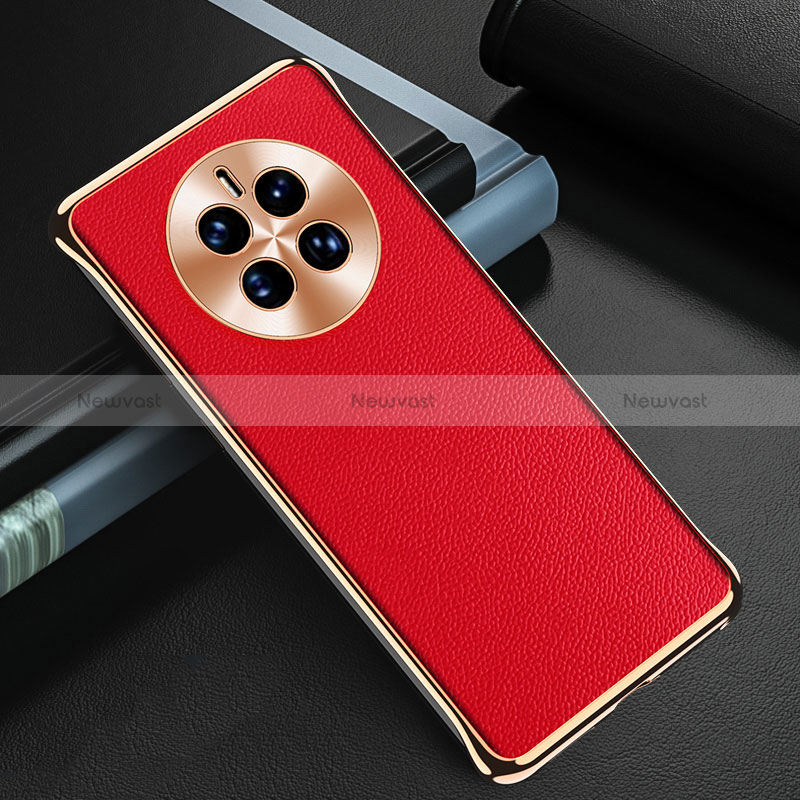 Soft Luxury Leather Snap On Case Cover GS3 for Huawei Mate 50 Red