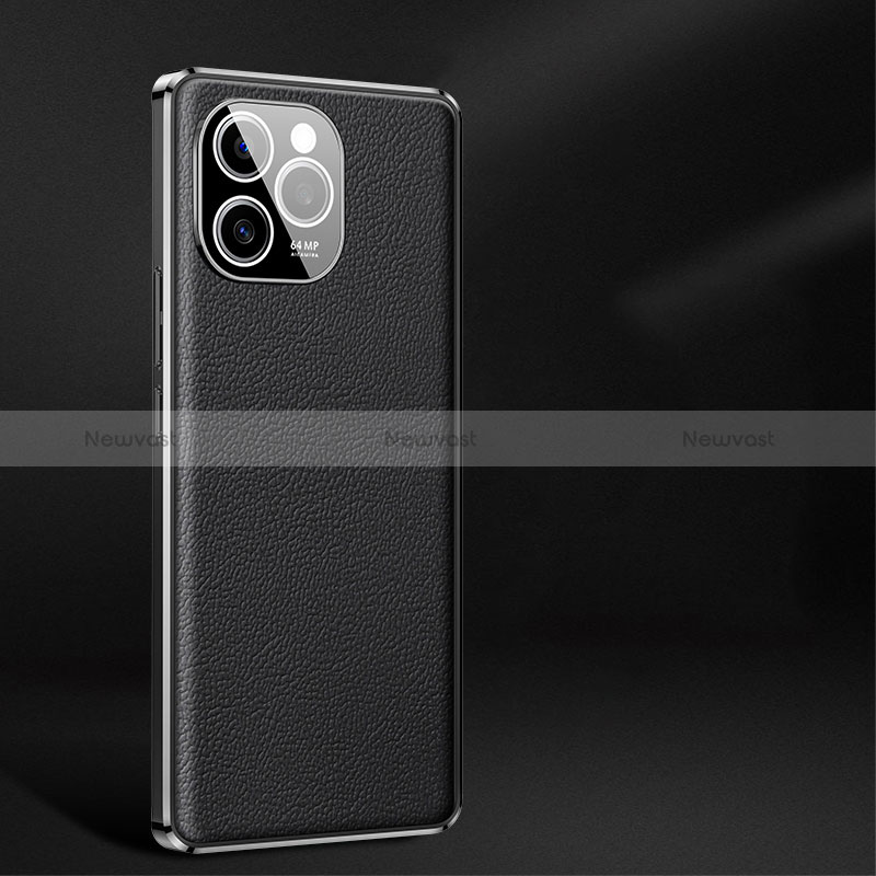 Soft Luxury Leather Snap On Case Cover JB2 for Huawei Honor 60 SE 5G Black