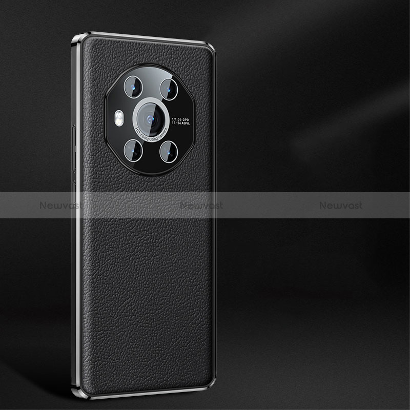 Soft Luxury Leather Snap On Case Cover JB2 for Huawei Honor Magic3 5G Black