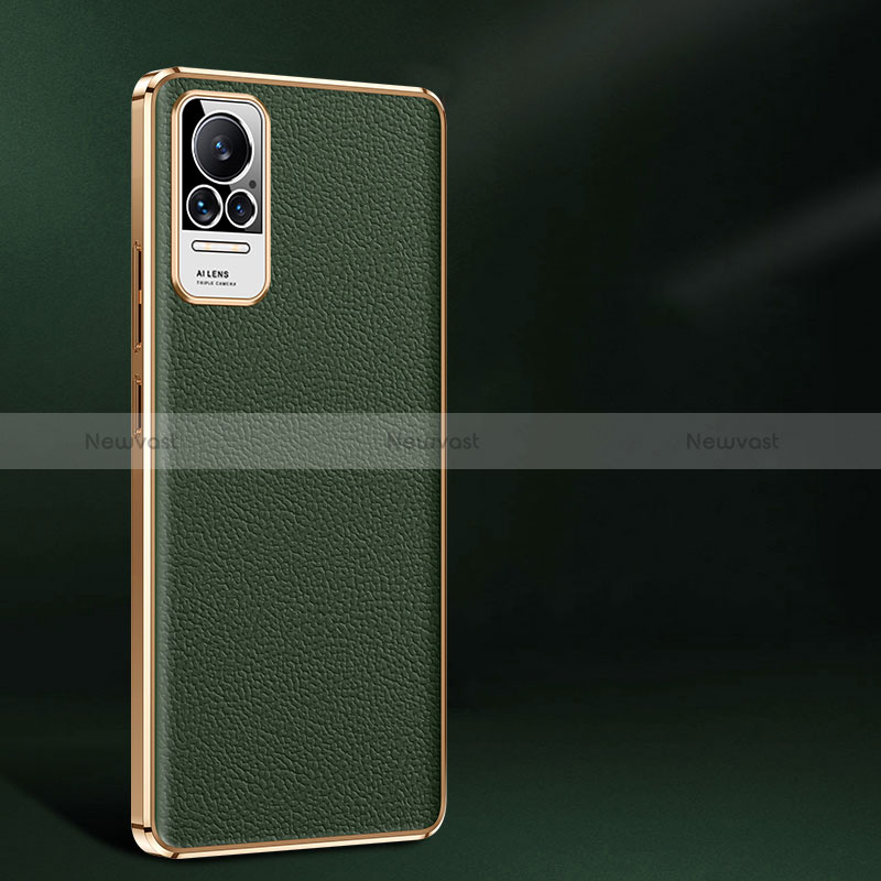 Soft Luxury Leather Snap On Case Cover JB2 for Xiaomi Civi 1S 5G Green