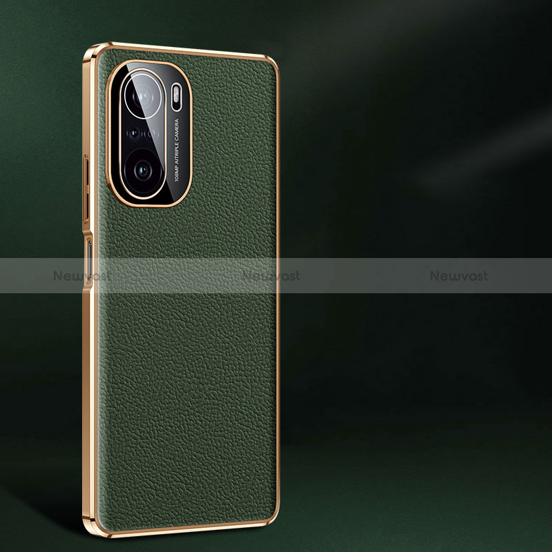 Soft Luxury Leather Snap On Case Cover JB2 for Xiaomi Poco F3 5G Green
