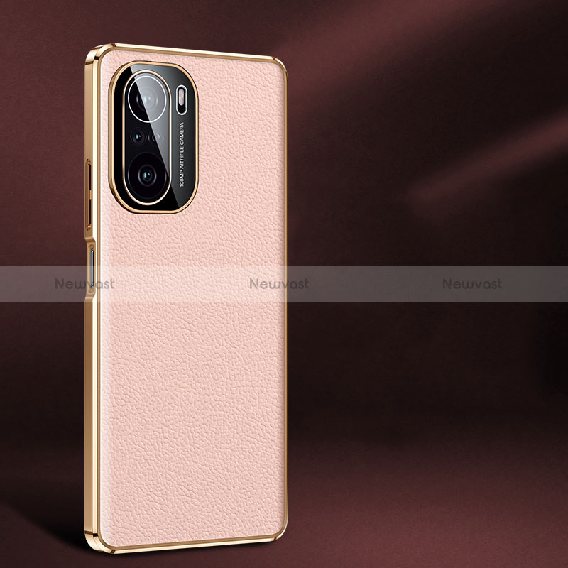 Soft Luxury Leather Snap On Case Cover JB2 for Xiaomi Poco F3 5G Pink