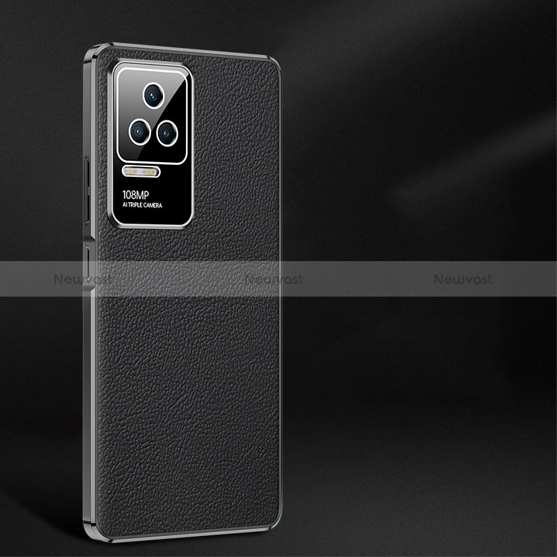 Soft Luxury Leather Snap On Case Cover JB2 for Xiaomi Poco F4 5G Black