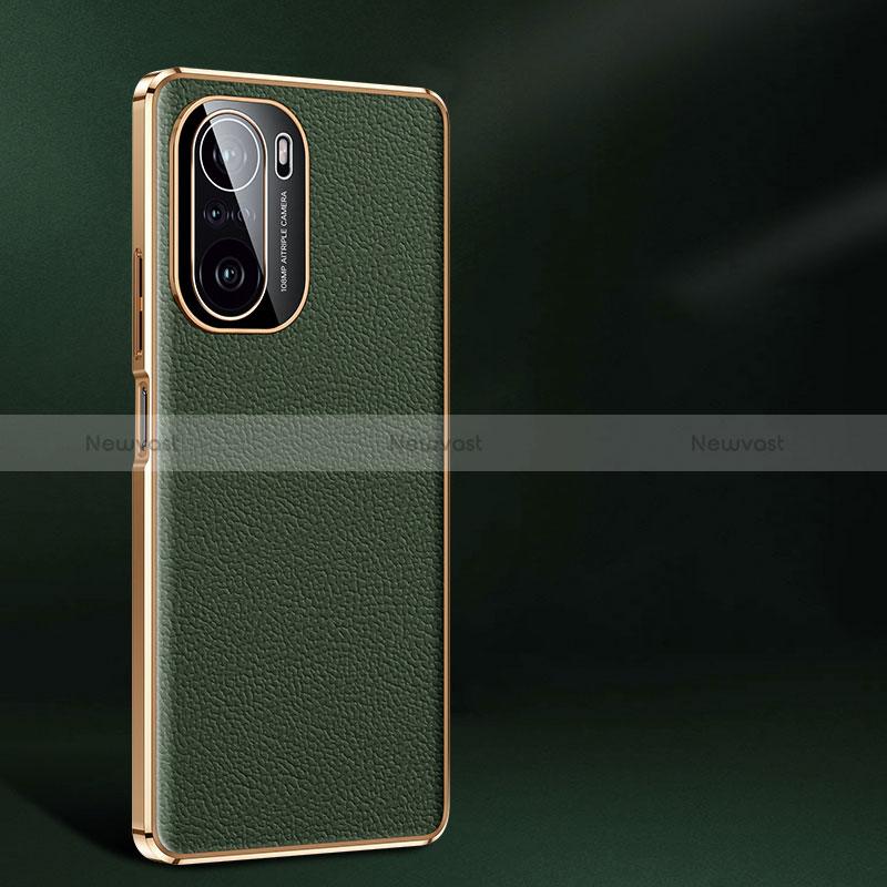 Soft Luxury Leather Snap On Case Cover JB2 for Xiaomi Redmi K40 Pro 5G Green