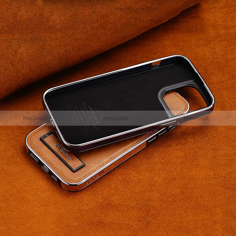 Soft Luxury Leather Snap On Case Cover JD2 for Apple iPhone 16 Pro