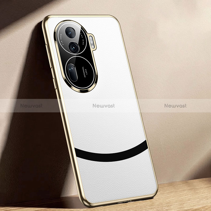 Soft Luxury Leather Snap On Case Cover JL1 for Oppo Reno11 Pro 5G White