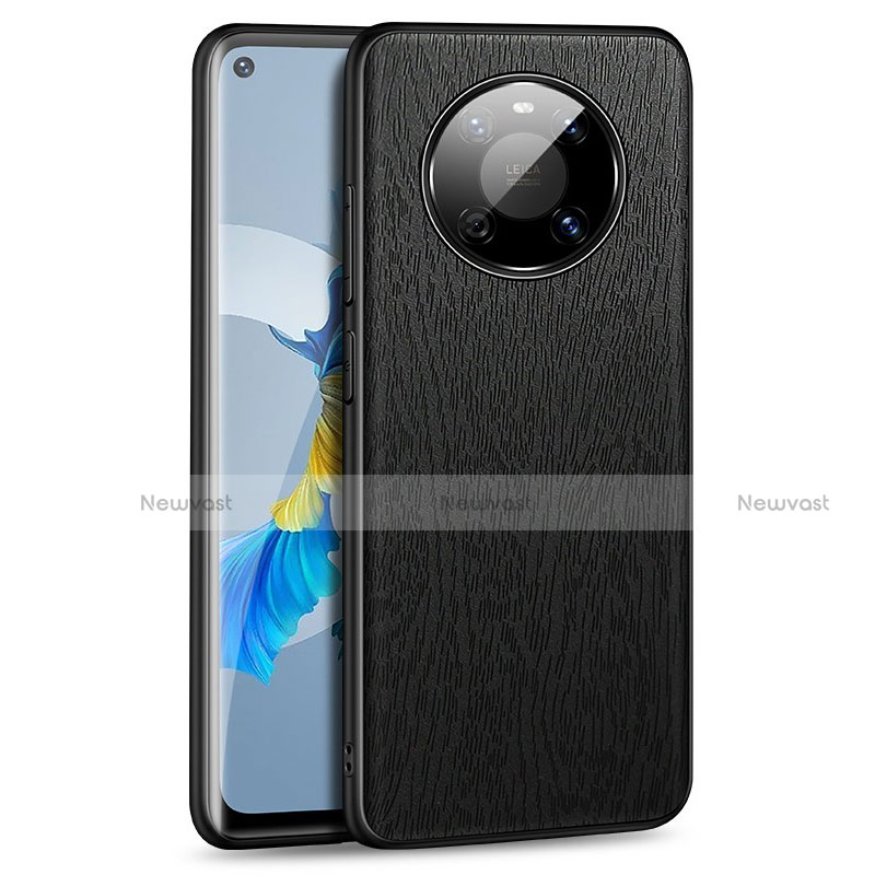 Soft Luxury Leather Snap On Case Cover K01 for Huawei Mate 40E 5G Black