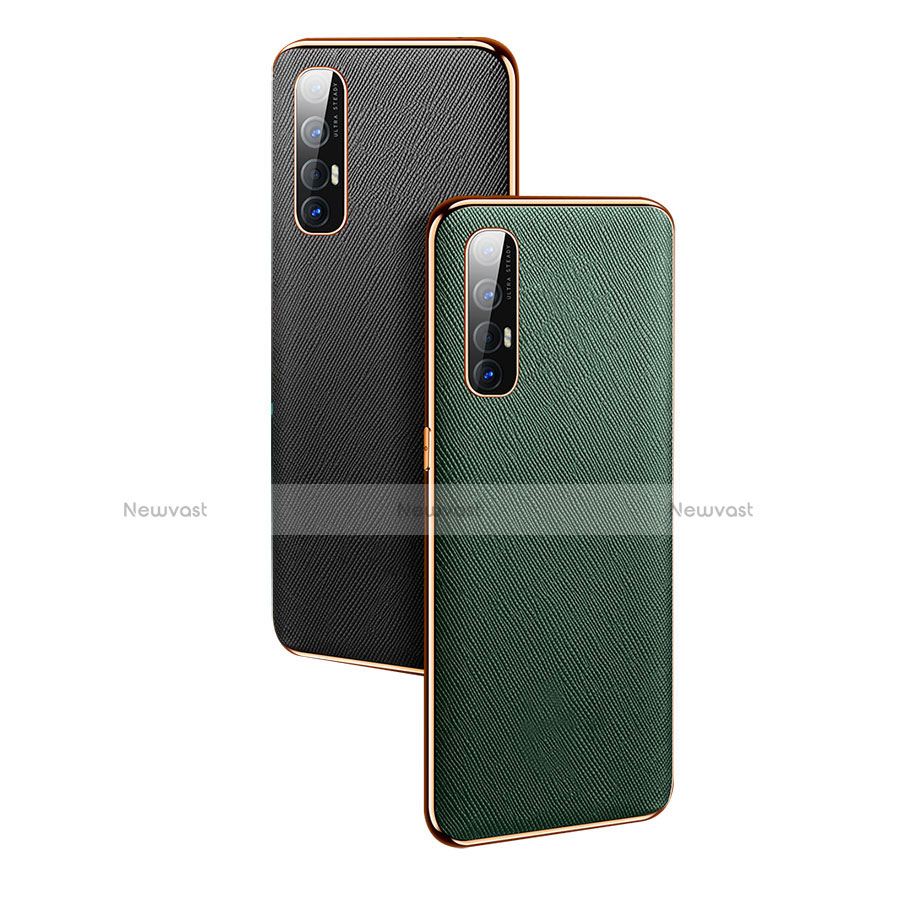 Soft Luxury Leather Snap On Case Cover L02 for Oppo Reno3 Pro