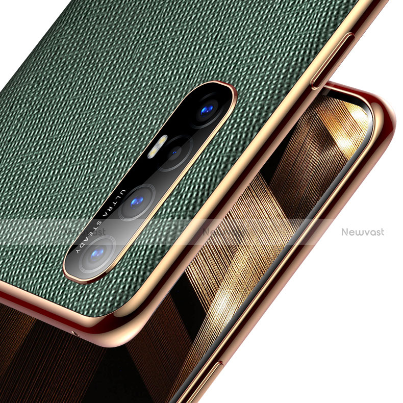 Soft Luxury Leather Snap On Case Cover L02 for Oppo Reno3 Pro
