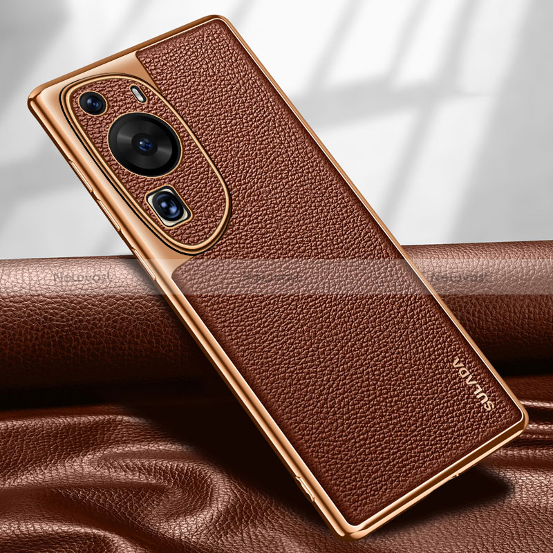 Soft Luxury Leather Snap On Case Cover LD1 for Huawei P60 Art