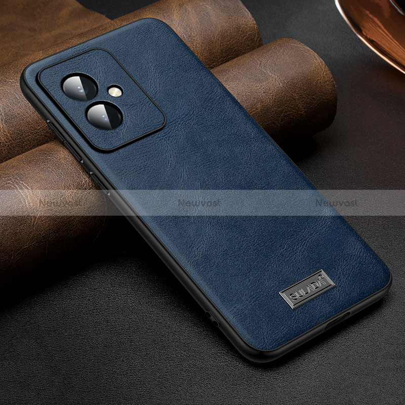 Soft Luxury Leather Snap On Case Cover LD2 for Huawei Honor 100 5G Blue