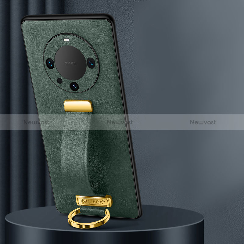 Soft Luxury Leather Snap On Case Cover LD2 for Huawei Mate 60 Green