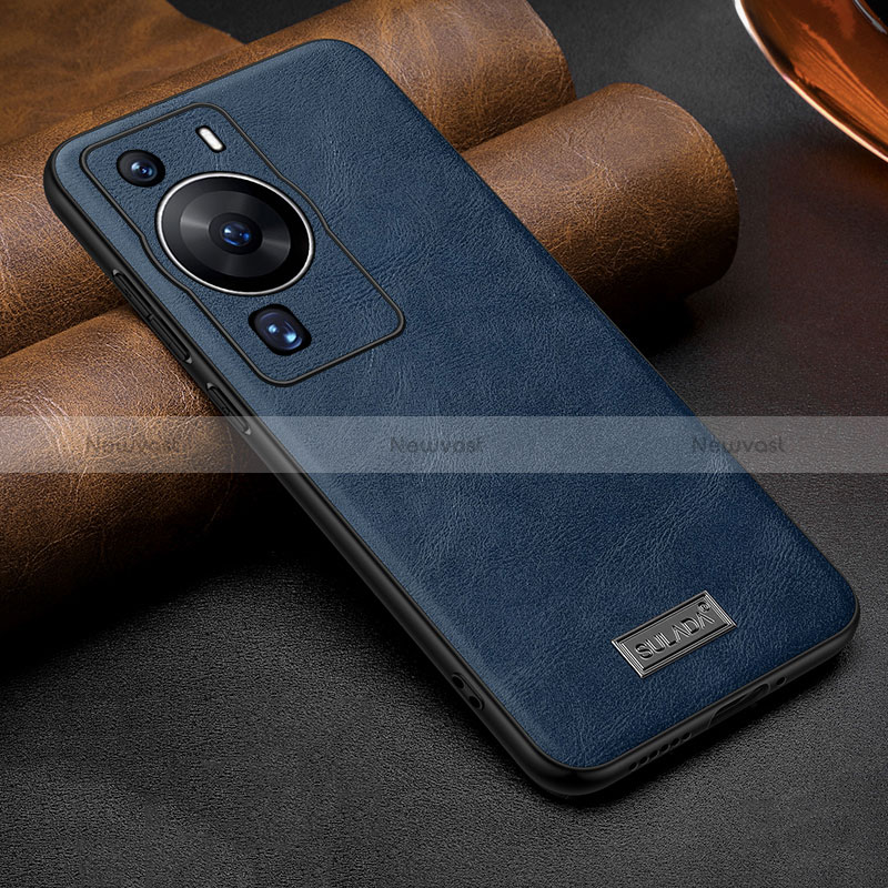 Soft Luxury Leather Snap On Case Cover LD2 for Huawei P60 Blue