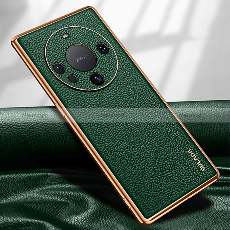 Soft Luxury Leather Snap On Case Cover LD3 for Huawei Mate 60 Green