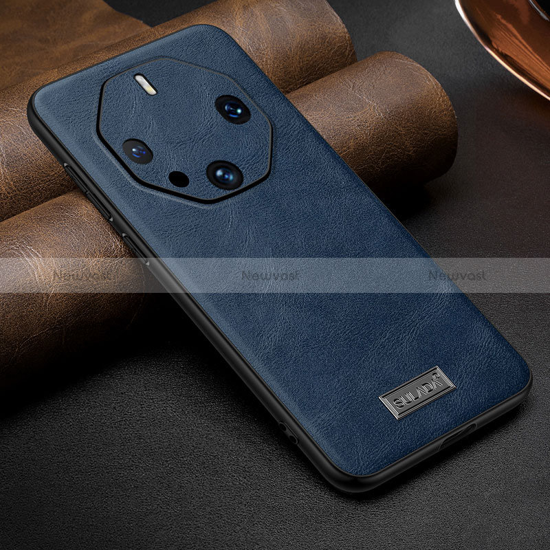 Soft Luxury Leather Snap On Case Cover LD3 for Huawei Mate 60 RS Ultimate Blue