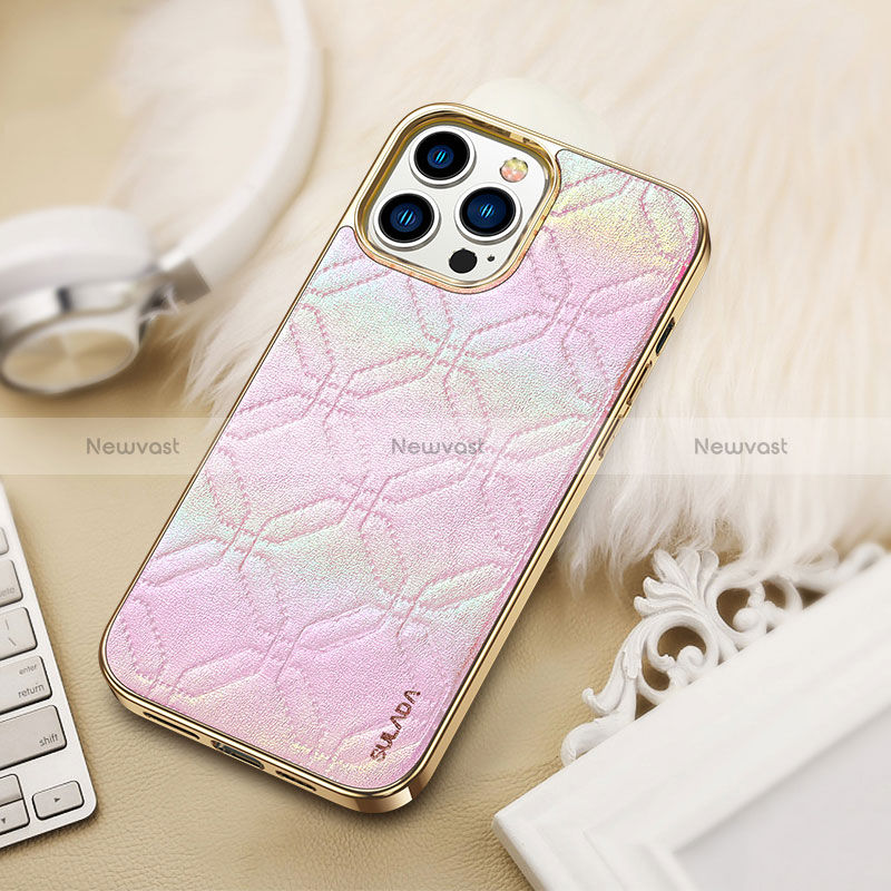 Soft Luxury Leather Snap On Case Cover LD4 for Apple iPhone 13 Pro Max