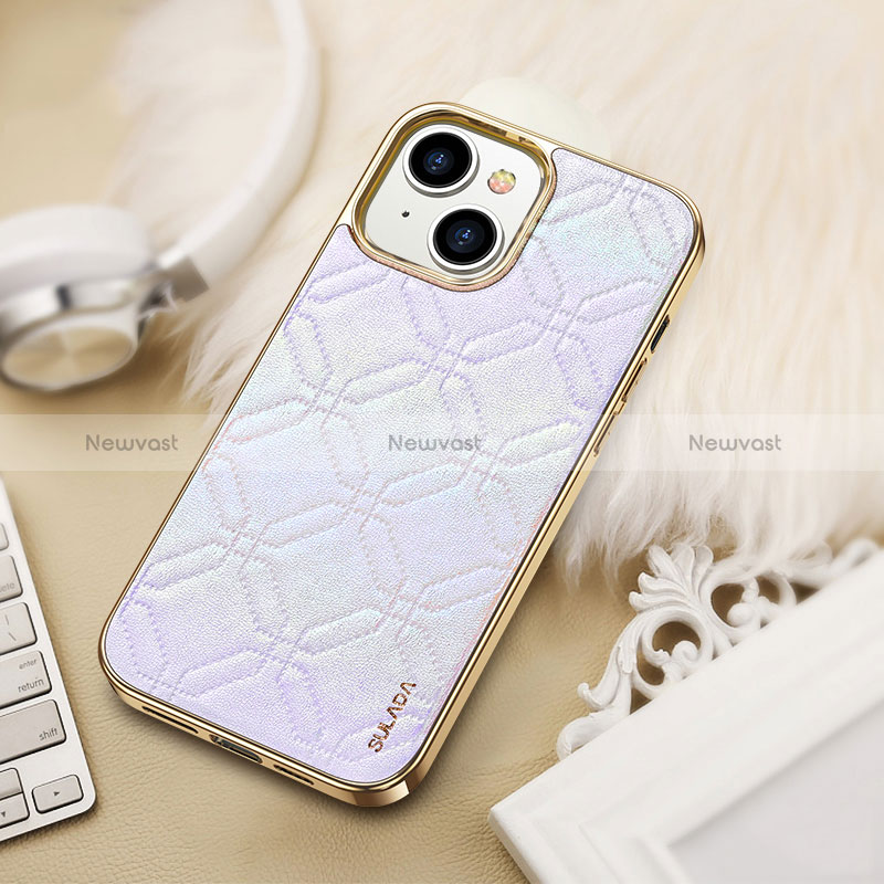 Soft Luxury Leather Snap On Case Cover LD4 for Apple iPhone 14