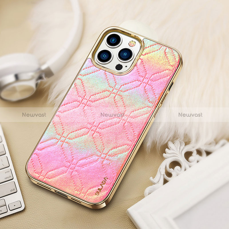 Soft Luxury Leather Snap On Case Cover LD4 for Apple iPhone 14 Pro Max