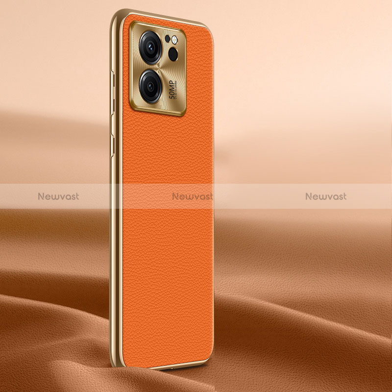 Soft Luxury Leather Snap On Case Cover LF1 for Xiaomi Mi 13T Pro 5G Orange