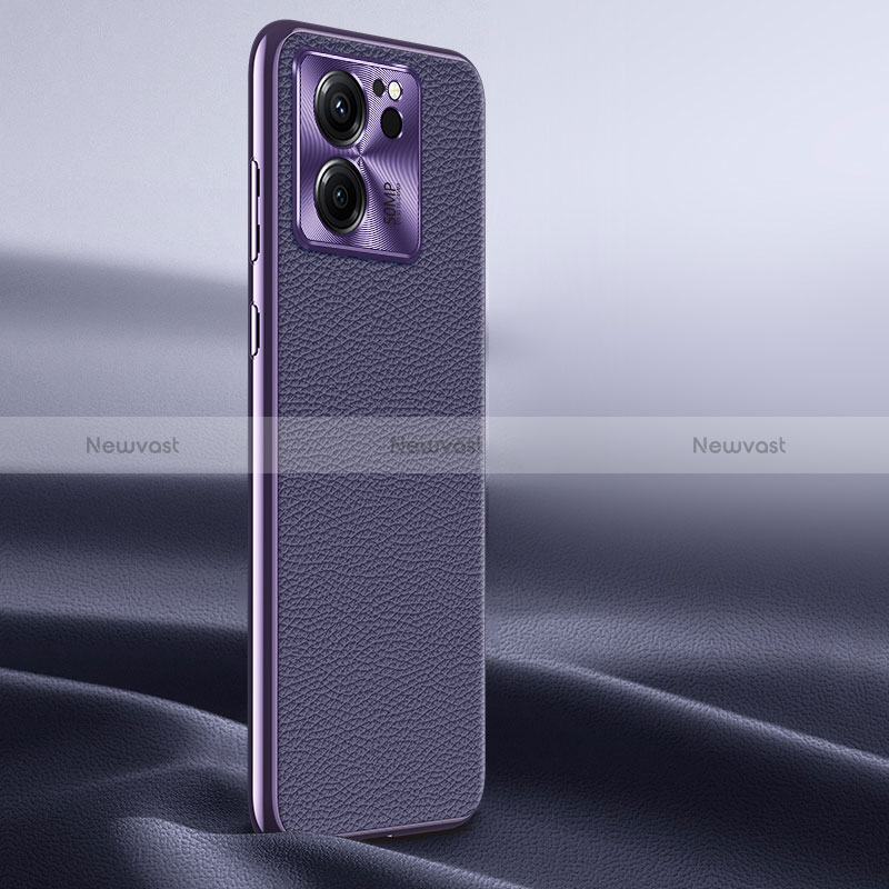 Soft Luxury Leather Snap On Case Cover LF1 for Xiaomi Mi 13T Pro 5G Purple