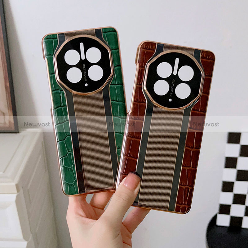 Soft Luxury Leather Snap On Case Cover LF3 for Huawei Mate 50 Pro